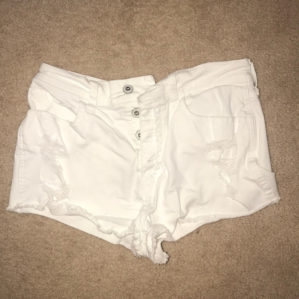 White summer shorts
